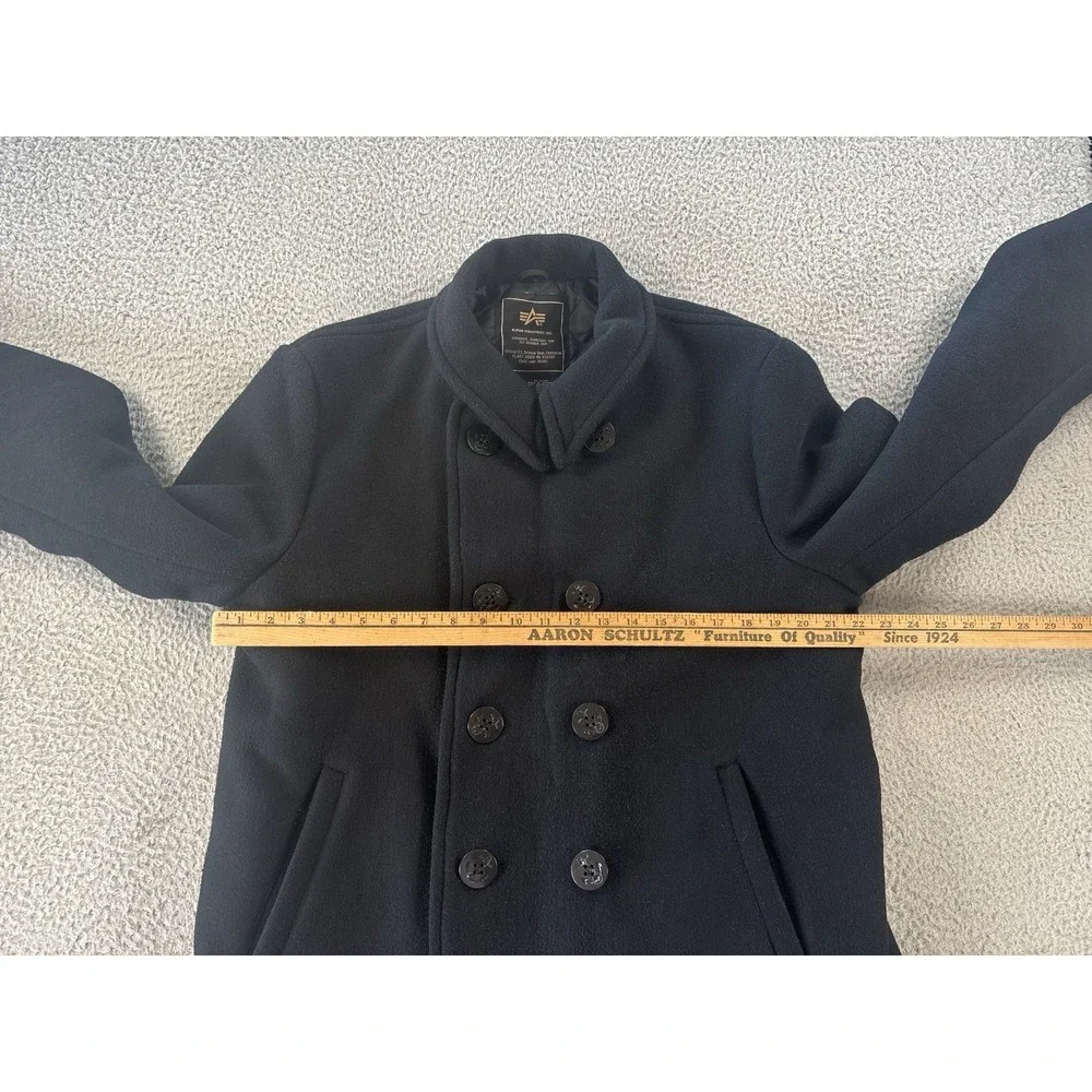 Vintage Alpha Industries Pea Coat Mens Medium‎ Wool Authentic 70s 80s